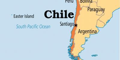 Santjago de Čilė žemėlapyje