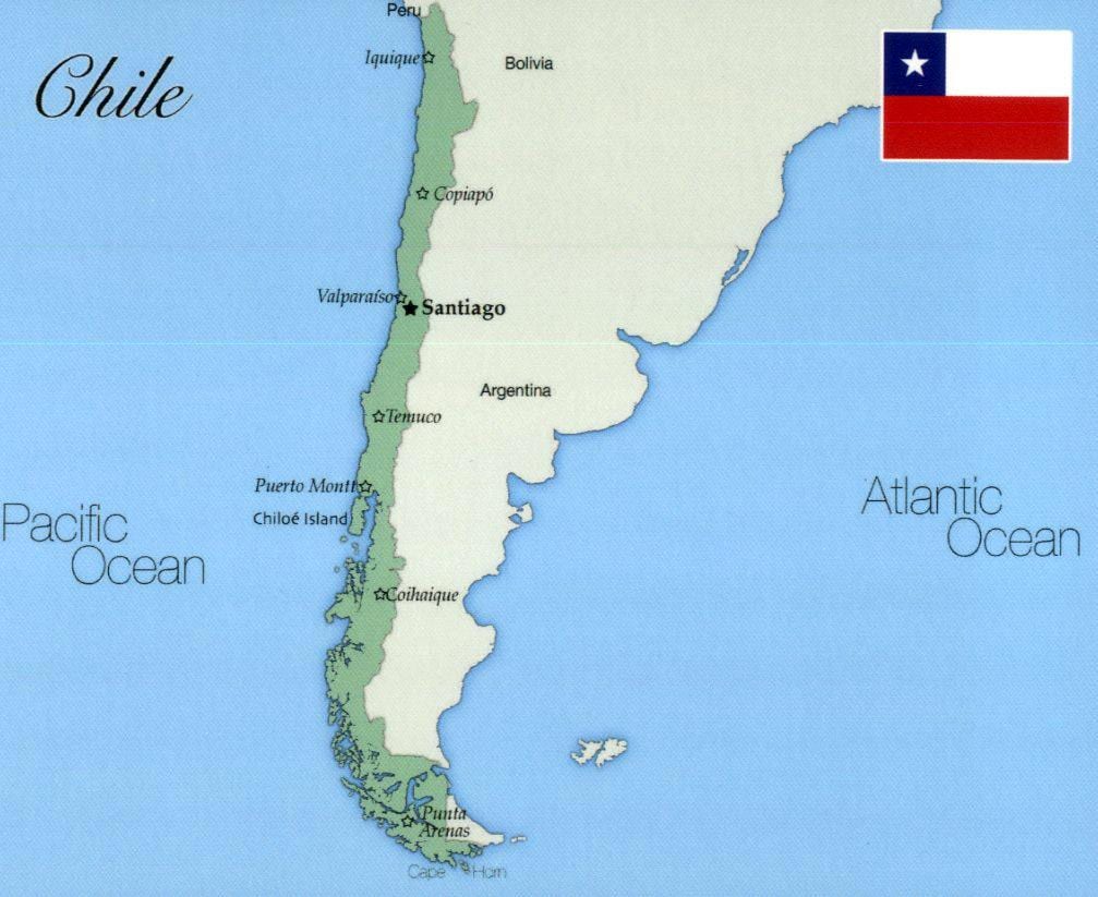Čilė iquique žemėlapyje