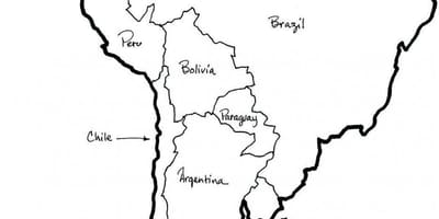 Žemėlapis Čilė outlin