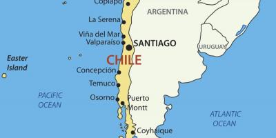 Žemėlapis Čilė šalį